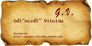 Göncző Vitolda névjegykártya
